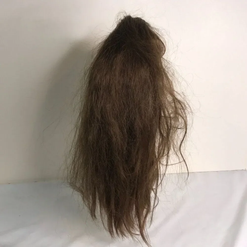 Wig Wiglet Clip On Claw Ponytail Dress-up Halloween Brown Costume Hairpiece